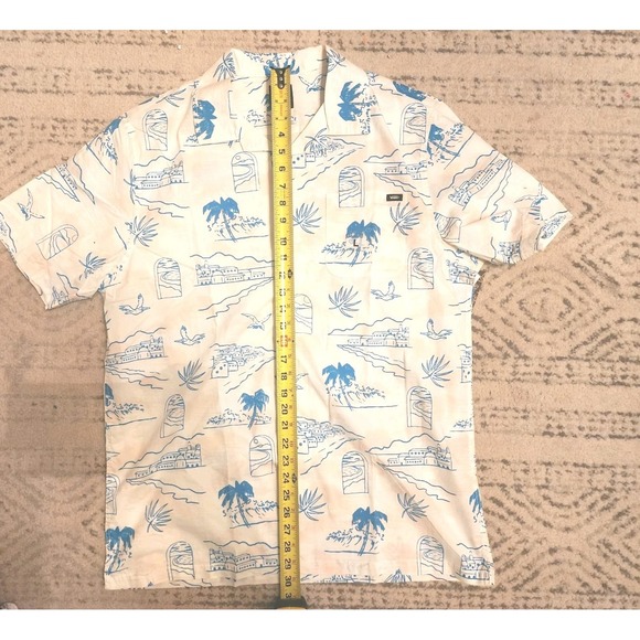 Vans Shirt Mens Sz Large Relaxed‎ Oversized Classic Fit Camper Aloha Shirt Beach - Picture 12 of 14